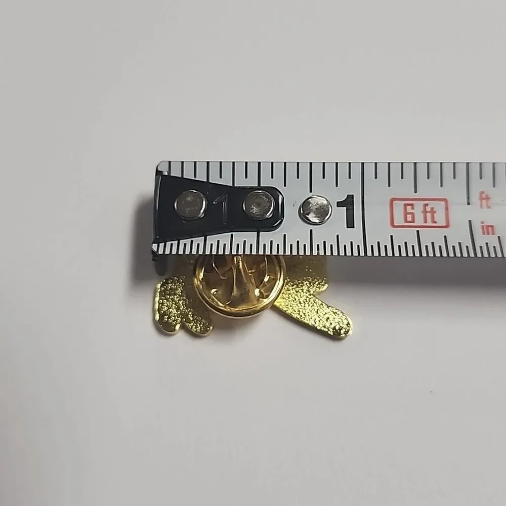 Cat Lady Lapel Pin Black and Gold
